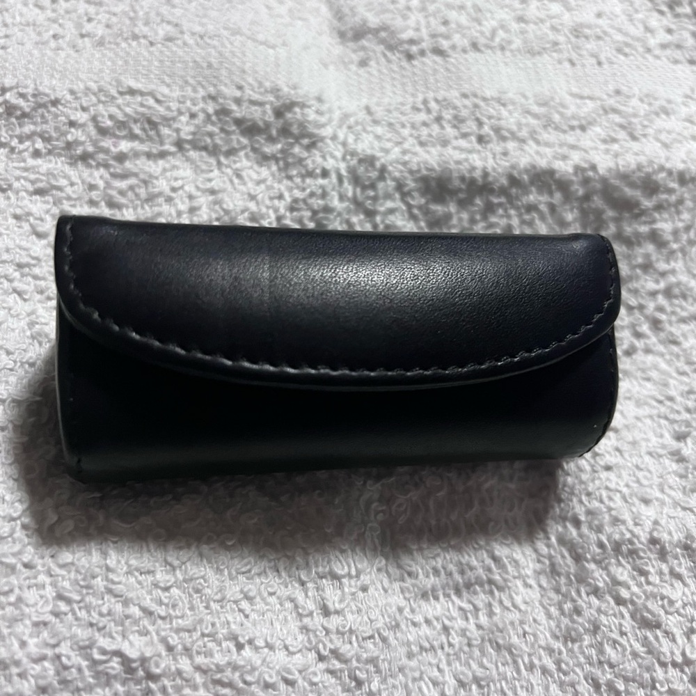 Black Leather Lipstick Case